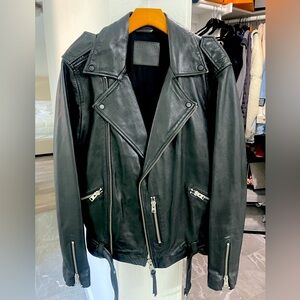 Allsaints oversized leather jacket